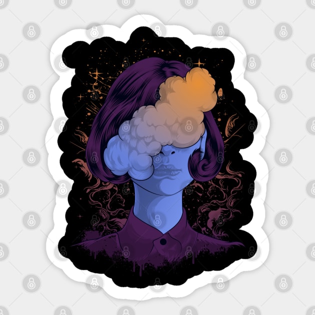 Cloudy girl Sticker by Wagum Std